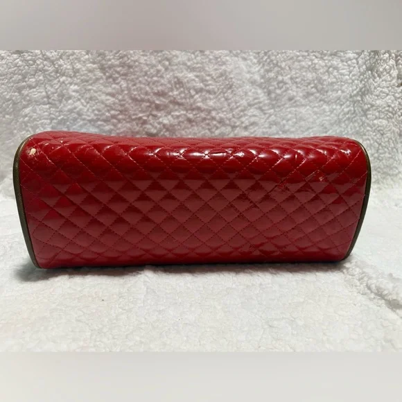 Consuela Quilted Red Patent Floral Embroidered Tote - Picture 8 of 16